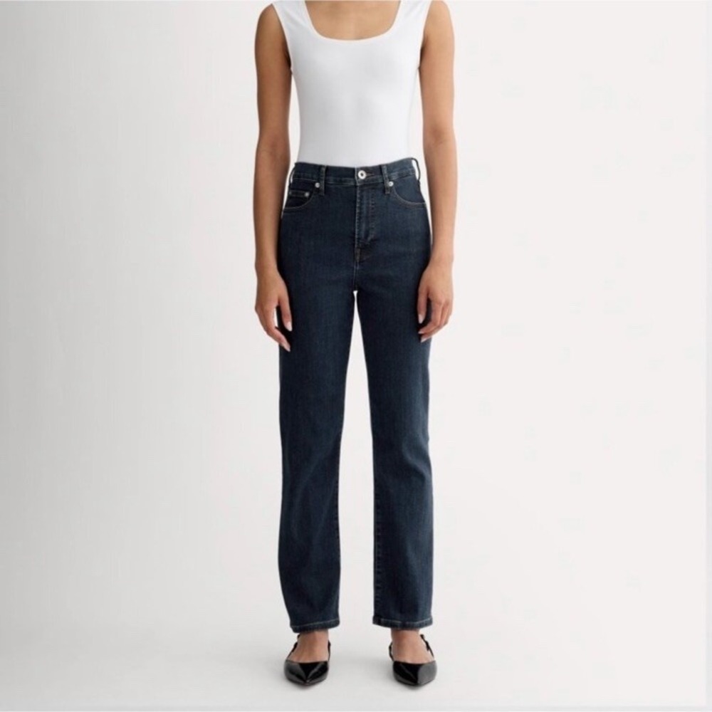 Everlane High-Key Stovepipe High Rise Slim Leg Black Jeans Women's‎ Size 28R